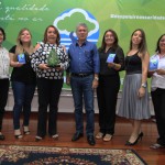 Empresa Daniel Transportes, setor de cargas, recebendo o Troféu PMQA - 2017.